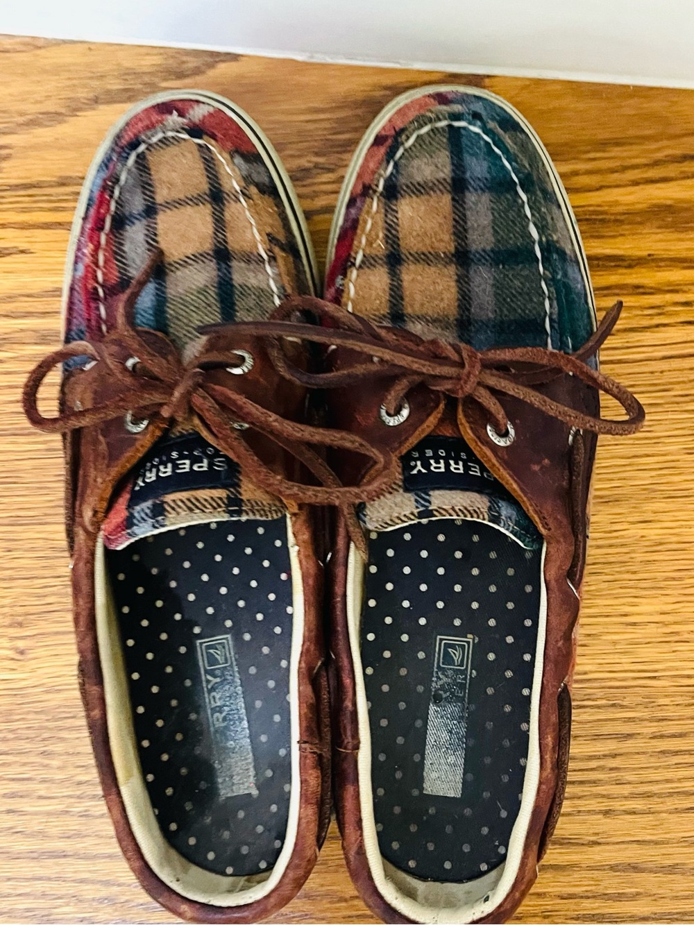 Womens Sperry Brown Tan Leather Boat Shoes Flats
